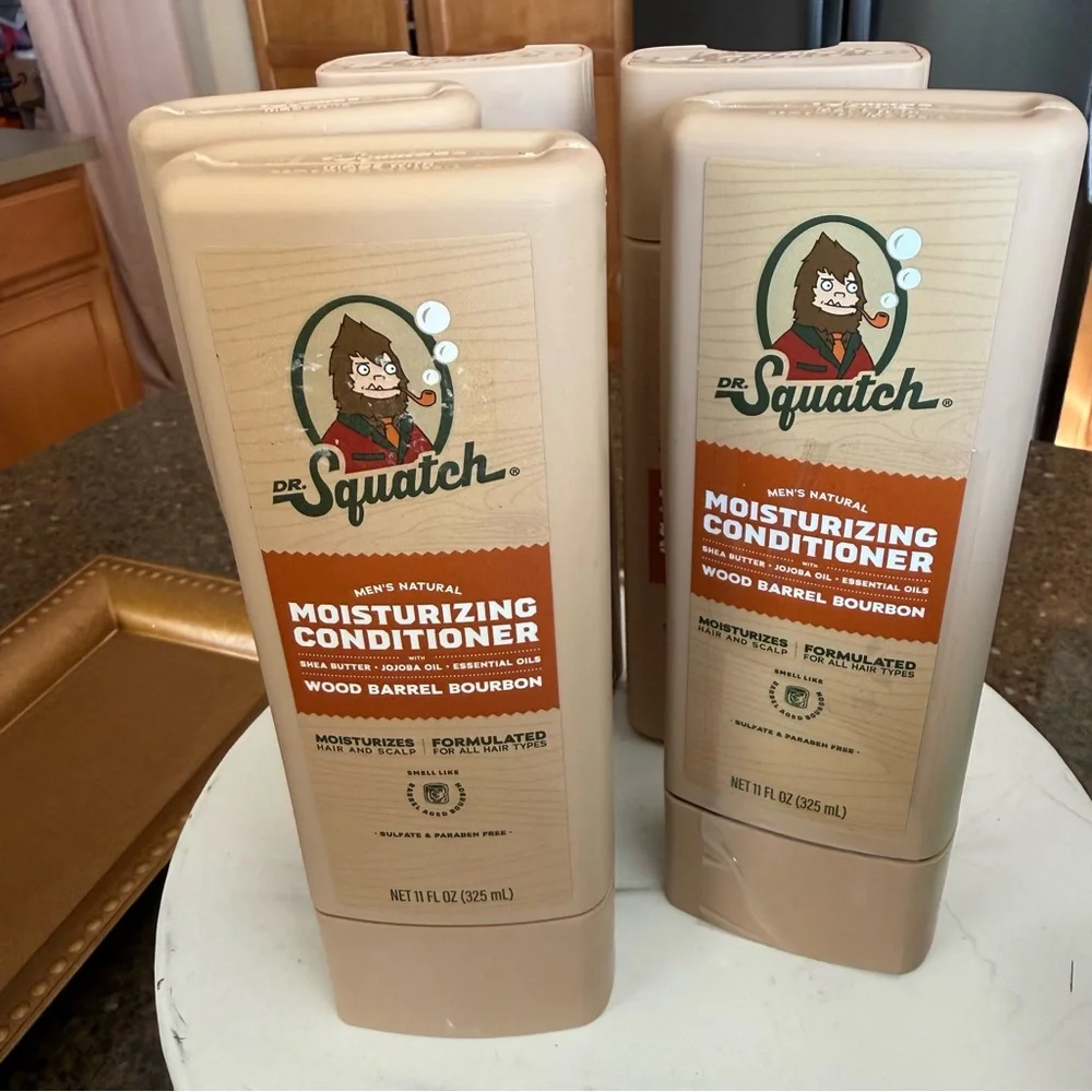 NEW Dr. Squatch Men's Natural Moisturizing Wood Barrel Bourbon Conditioner